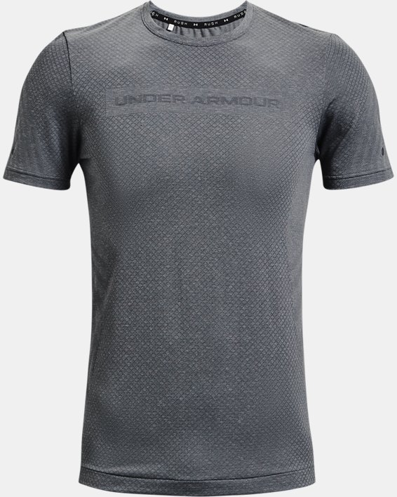 Men's UA RUSH™ Seamless Strength Short Sleeve, Gray, pdpMainDesktop image number 5